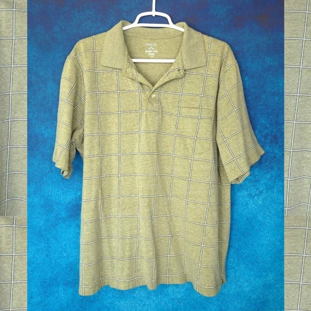 George Men's Green Golf Polo Shirt Large